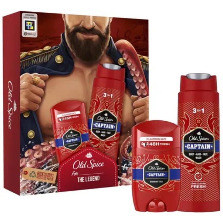 Kazeta Old Spice Captain Stick + SPG - Kosmetika Pro muže Dárkové kazety